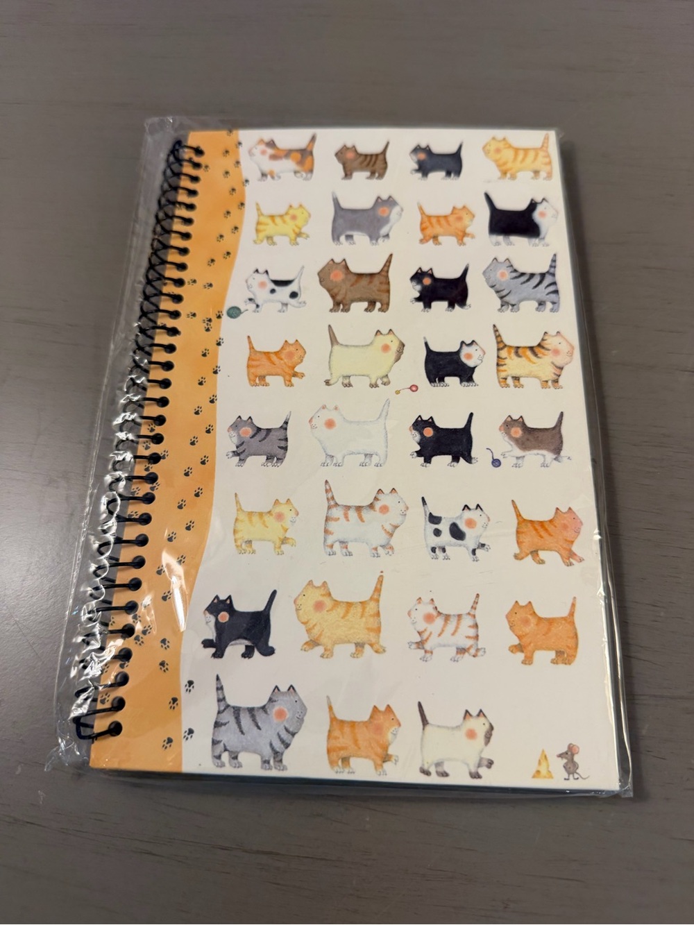 Diane Patterson Cat Journal Notebook  2004 NEW Spiral Bound Lined Whimsical 9x6”